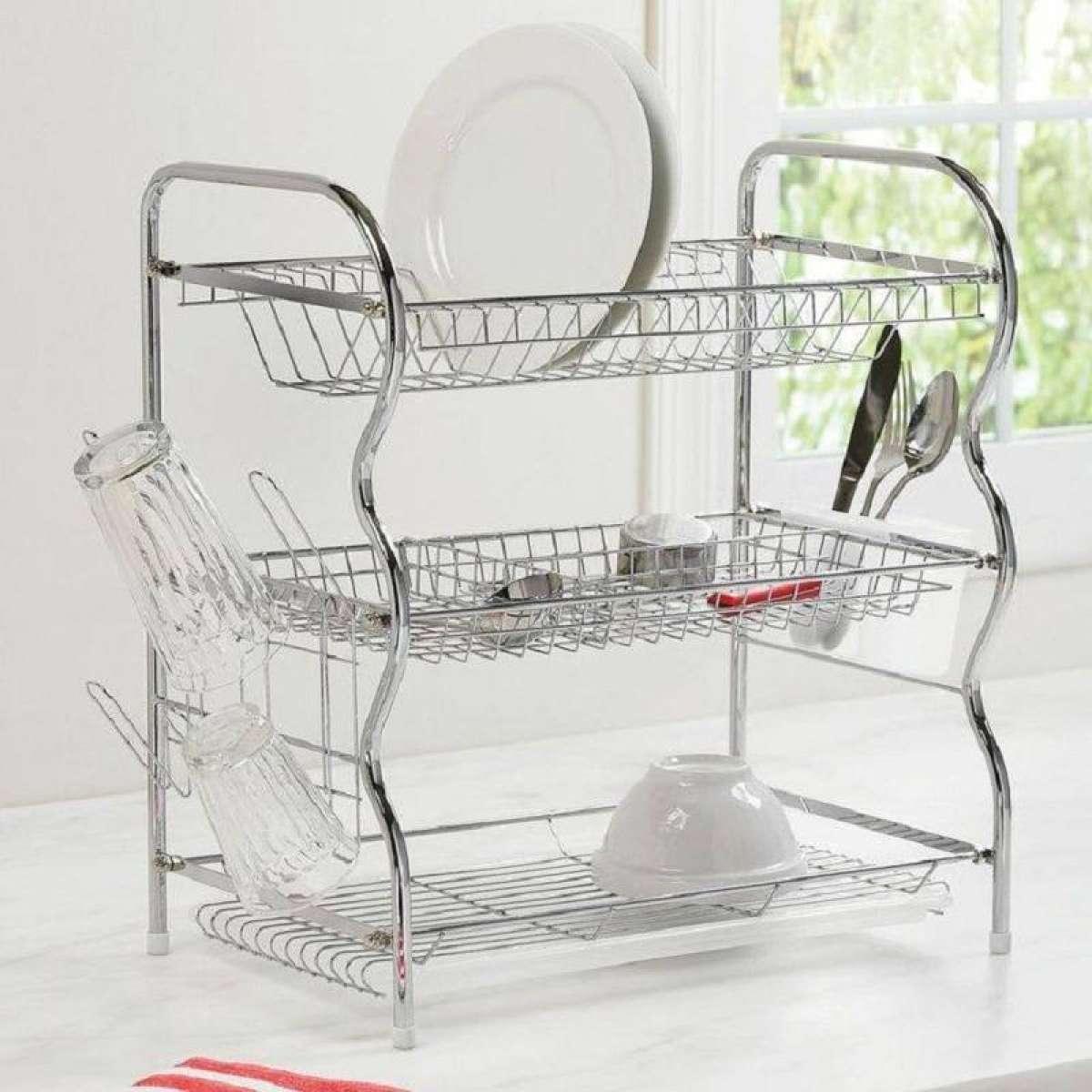 3 Layer Drainer Dish Rack